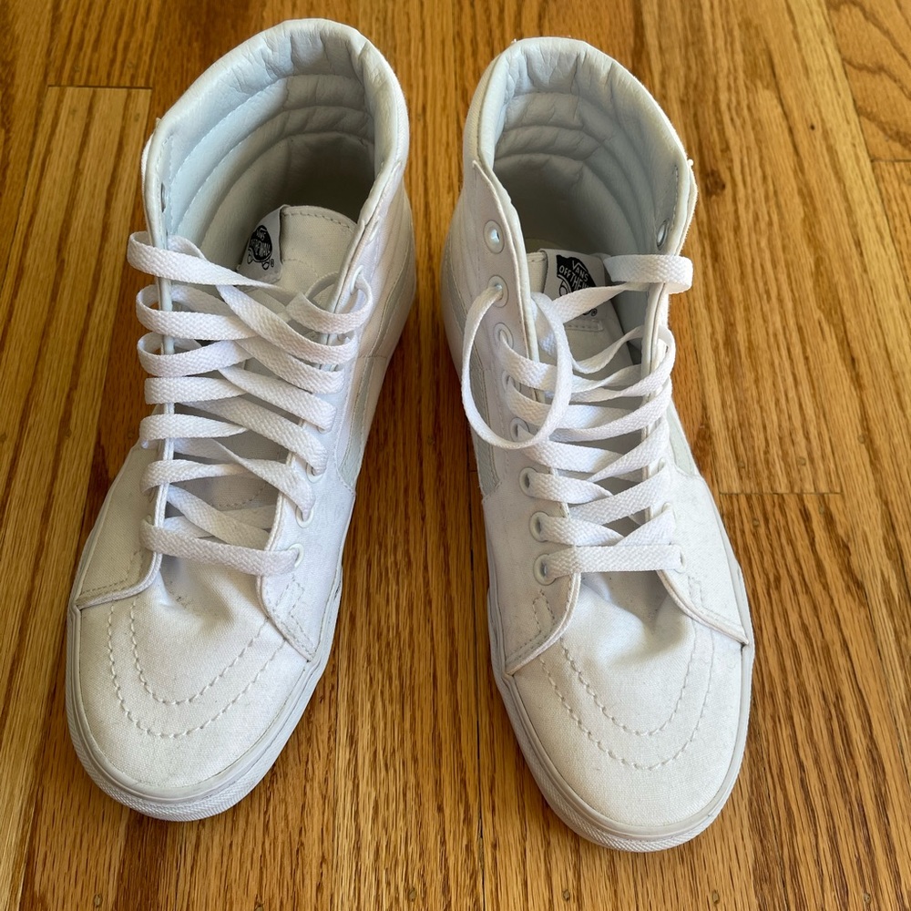White high top Vans